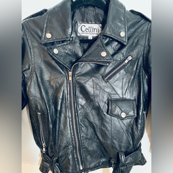 Cellini Vintage Leather Kids Jacket - Picture 3 of 5
